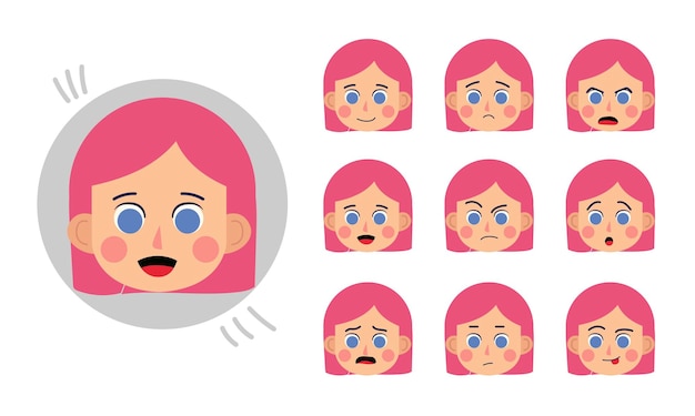 Garota Personagem humana para suas cenasPersonagem pronta para animação Desenho engraçado