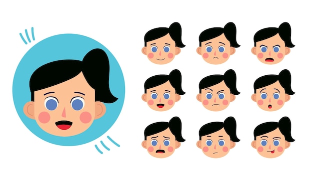 Garota Personagem humana para suas cenasPersonagem pronta para animação Desenho engraçado