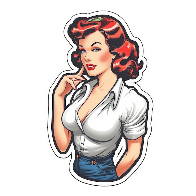 Vetor garota pin-up americana