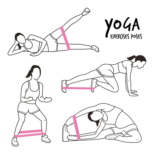 Garota slim praticando yoga exercício poses