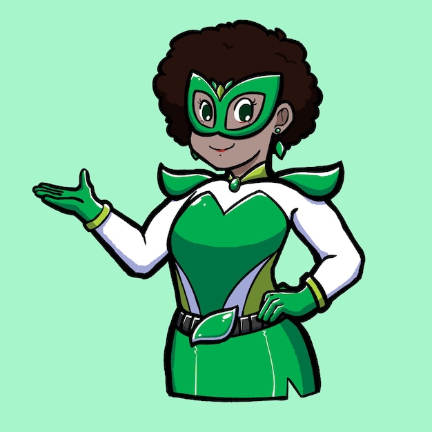 Fato de super-heroína verde para mulher - Venca - MKP000015782