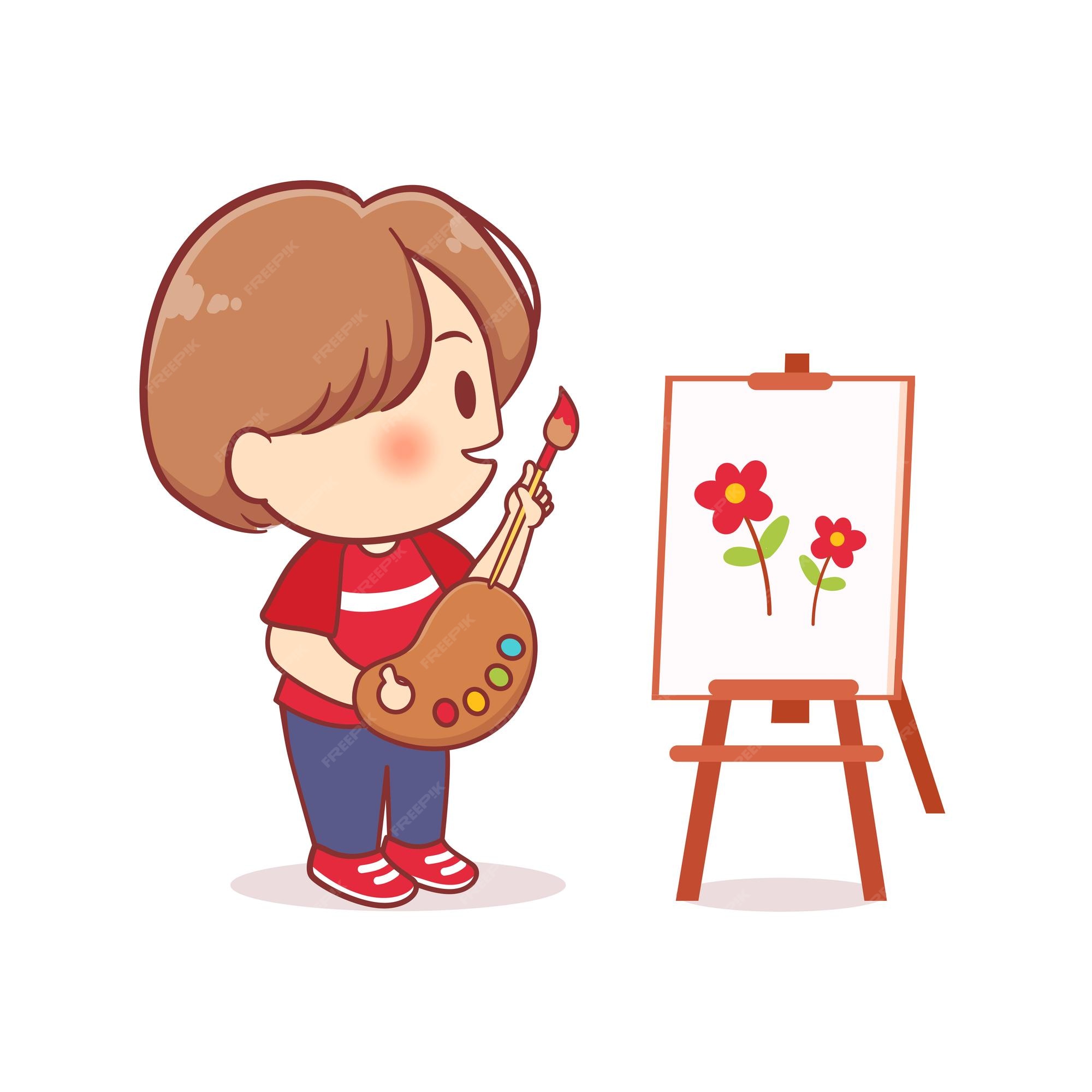 Dois Desenhos Com Flores, Pintura De Dedo, Jogo Das Crianças Pintura  Colorida Fundo De Madeira De Brown Foto de Stock - Imagem de bonito,  passatempo: 74041292