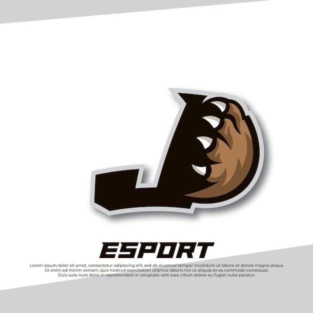 Garra esport logotipo letra J Tiger esport logo Bear garra esport Fox esport logo Coyote esport logo