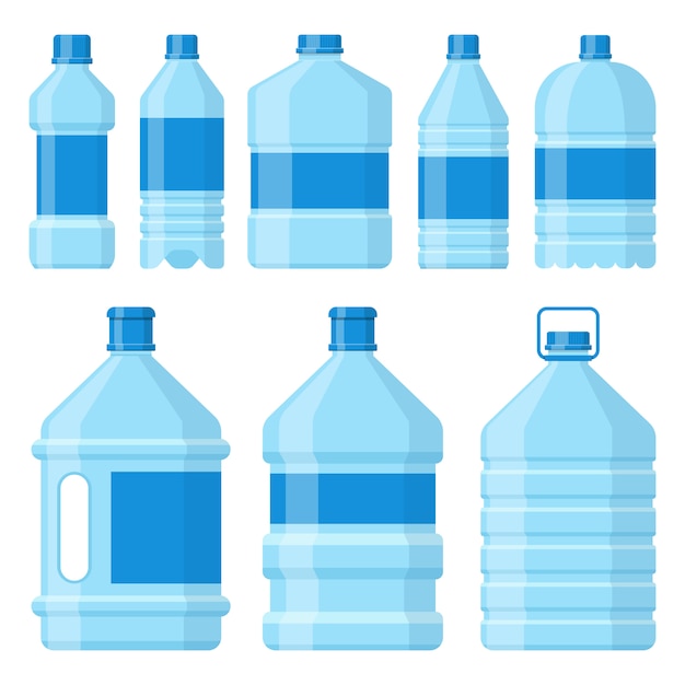 Vetor garrafa de água design ilustração isolada no fundo branco