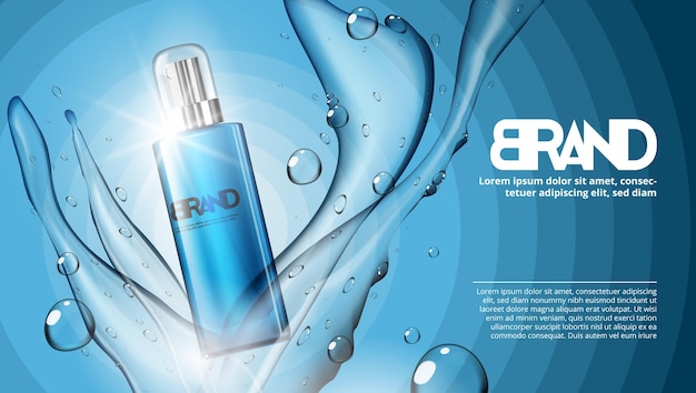 Garrafa de Água Micelar Azul em Fresh Splash