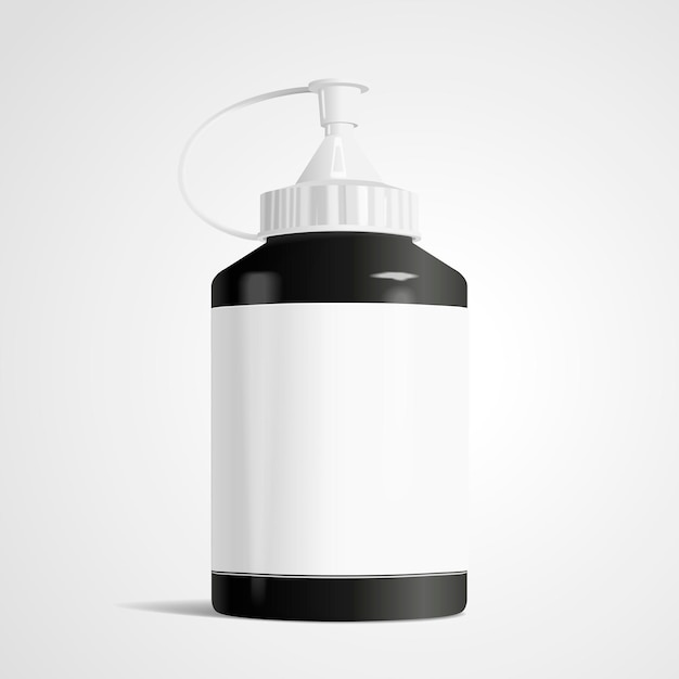 garrafa de tinta em branco