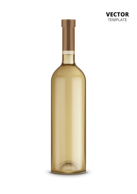 Garrafa de vinho isolada no branco