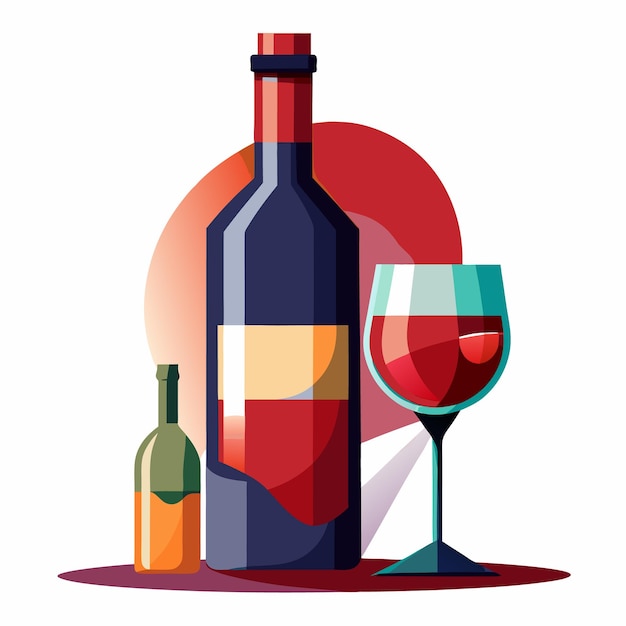 garrafa de vinho minimalista