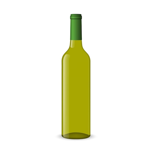 Garrafa de vinho no fundo branco