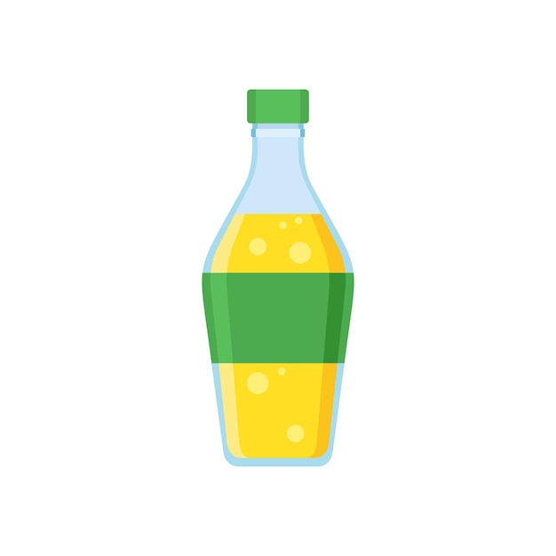 Garrafas de bebidas refrigerante de limão ou laranja e água Ilustração em vetor lanche