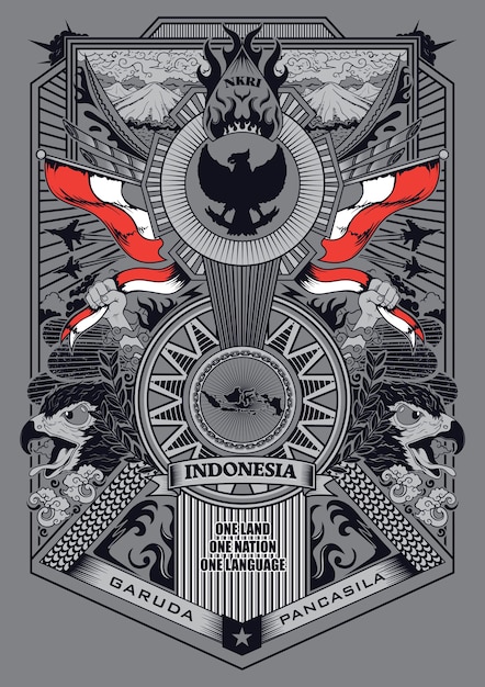 Garuda pancasila illustration