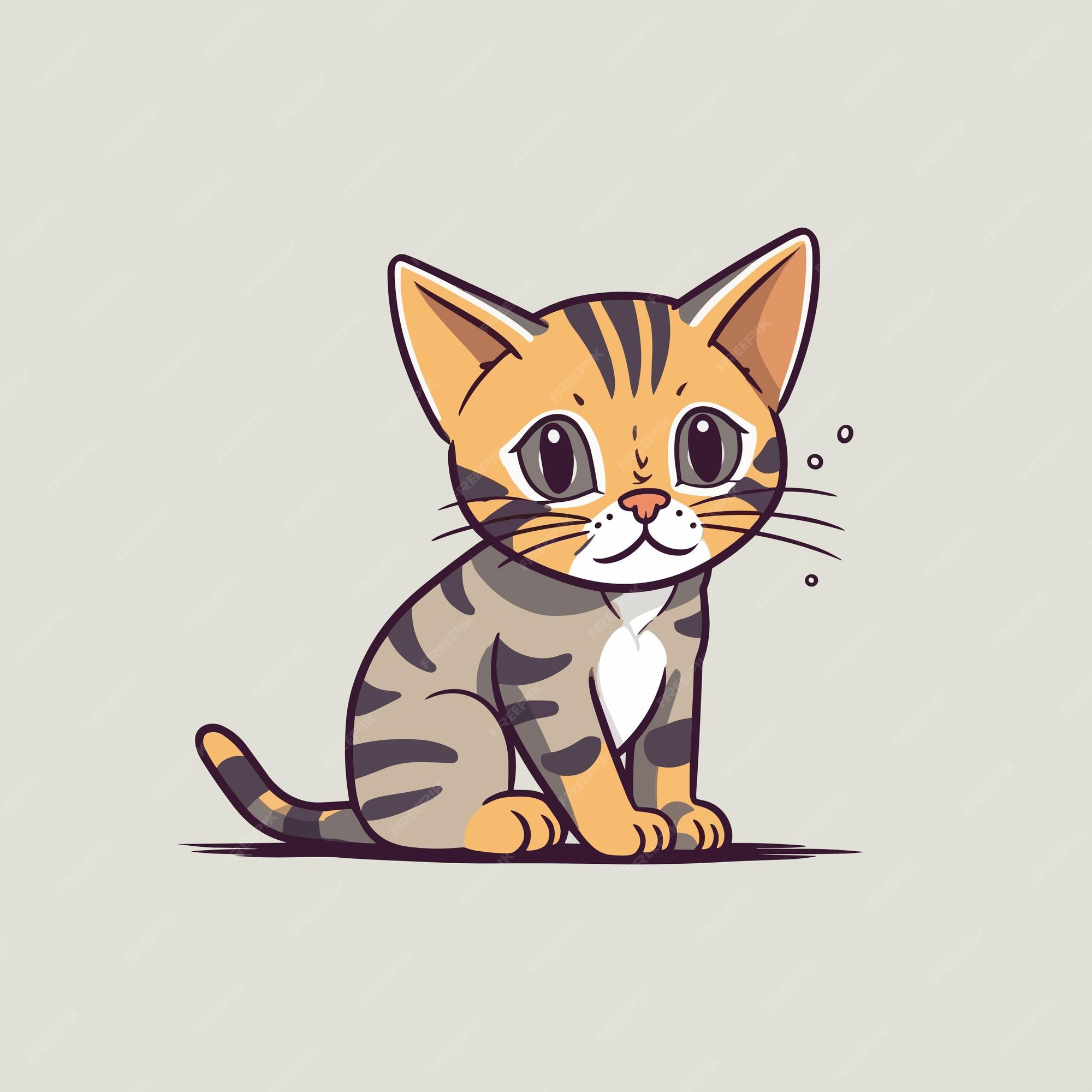 gato fofo ou gatinho animal meow desenho animado animais de estimação fofos  coleção de vetor exato ilustração desenho animado miau gato 2543411 Vetor  no Vecteezy