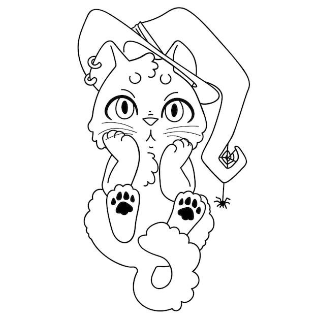 Gatinho de bruxa de Halloween