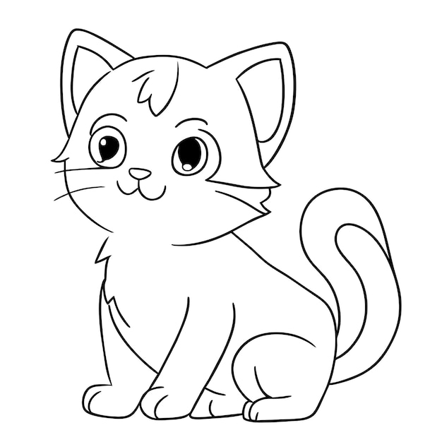 Gatos Kawaii Fofos. Estilo De Crianças. Gatos Dos Desenhos Animados  Ajustados, Ilustração Do Vetor. Adesivos, Ilustrações Educacionais,  Elementos De Design Isolado Para Livros Infantis Ilustraciones svg,  vectoriales, clip art vectorizado libre de