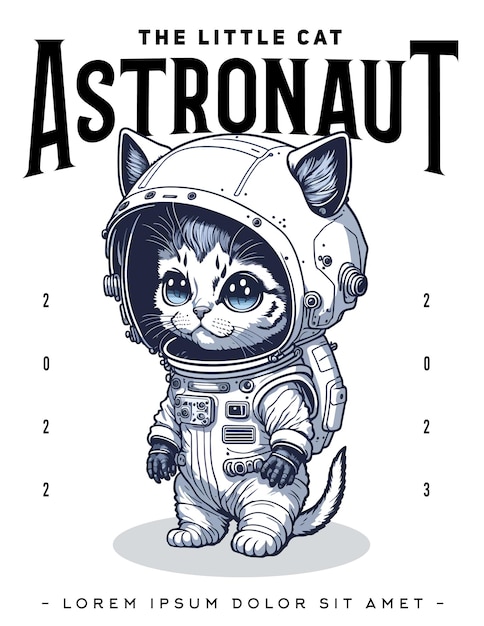 Gato bebê fofo vestindo roupa de astronauta