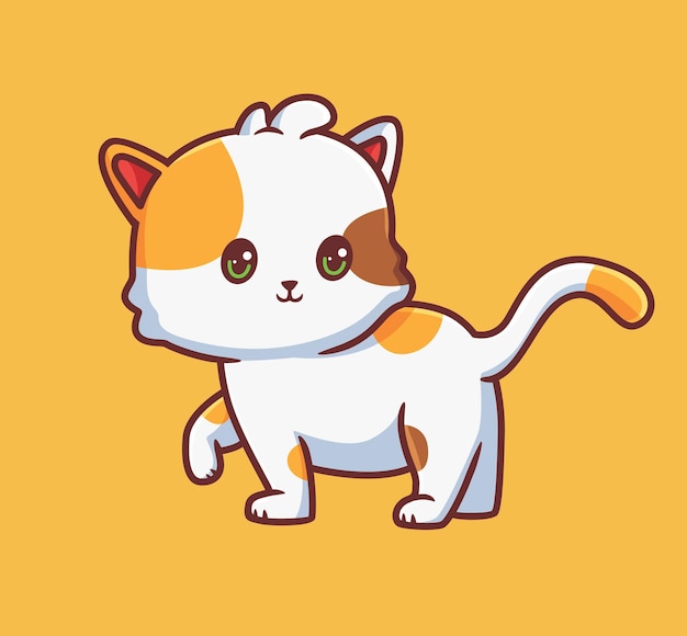 Gato gatinho andando dos desenhos animad, Premium Vector #Freepik  #vector #carater #desenho-animado #animal #gato