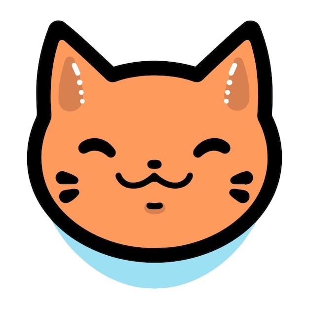 Vetor gato bonito desenhado de mão em estilo doodle