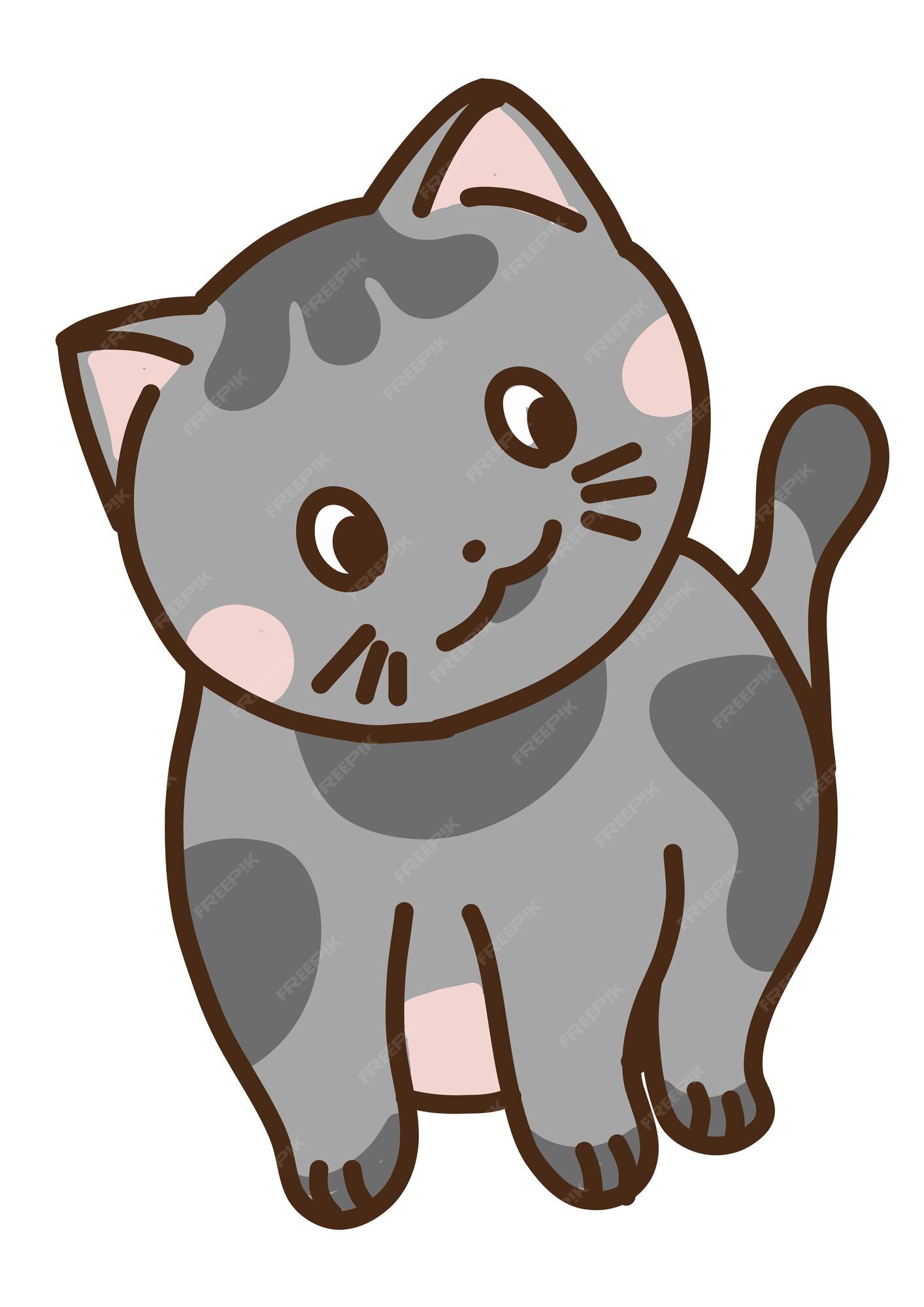 Desenhos Animados Gato Alongamento. Bonito Simples Desenho De Gato Branco,  Ilustração De Arte De Linha De Vetor. Royalty Free SVG, Cliparts, Vetores,  e Ilustrações Stock. Image 128176227