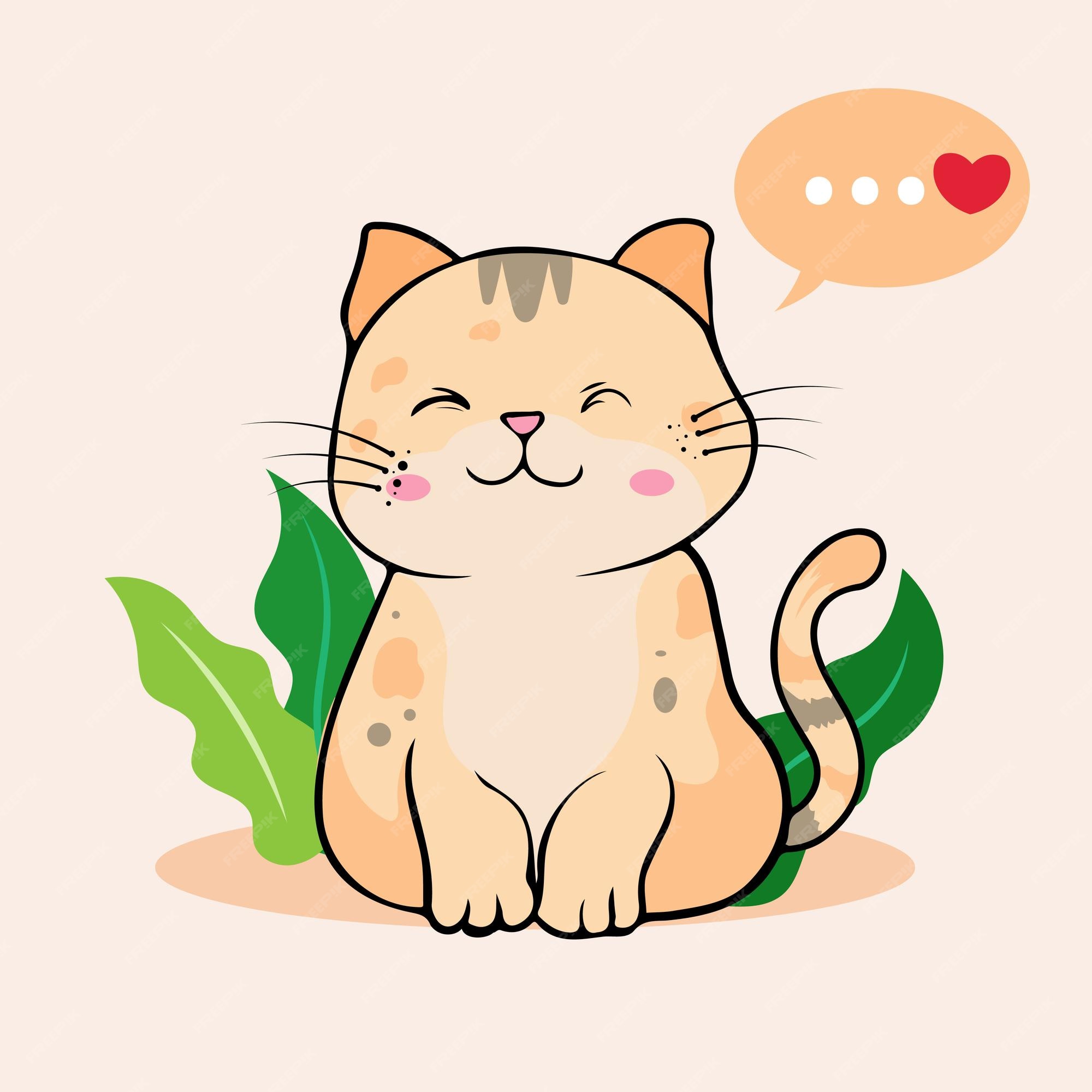 Clipart de sublimação de gatos fofos, ilustração de gato engraçado