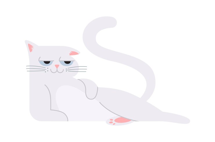Vetor gato brincalhão ilustração em vetor de ícone de animal de estimação fofo