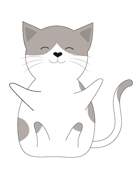 Teste Padrão Colorido E Preto E Branco Para Colorir Desenho Da Menina  Bonito Que Guarda Um Gatinho Folha Para Crianças E Adultos Ilustração do  Vetor - Ilustração de cartoon, silhueta: 123339888