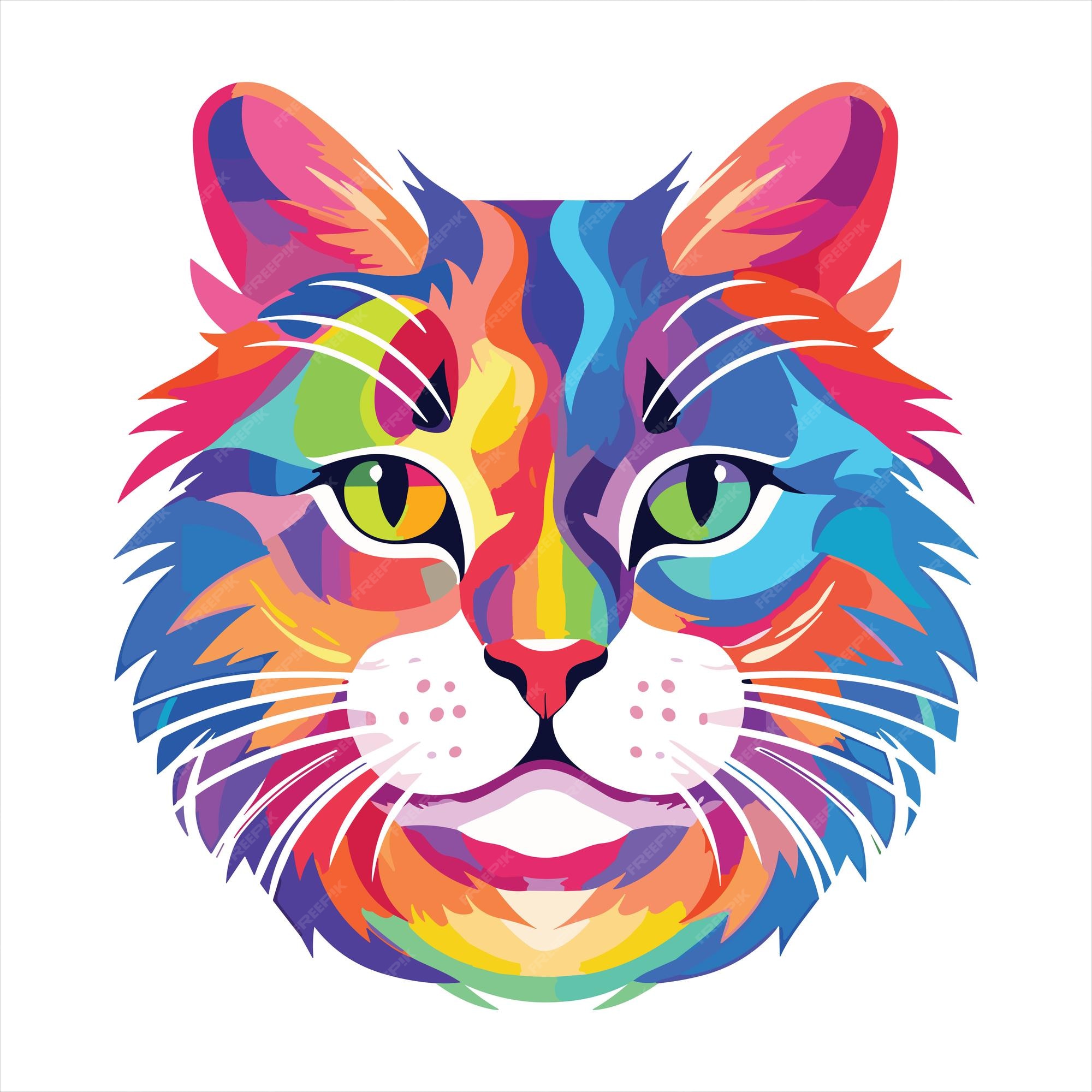 Clipart de sublimação de gatos fofos, ilustração de gato engraçado