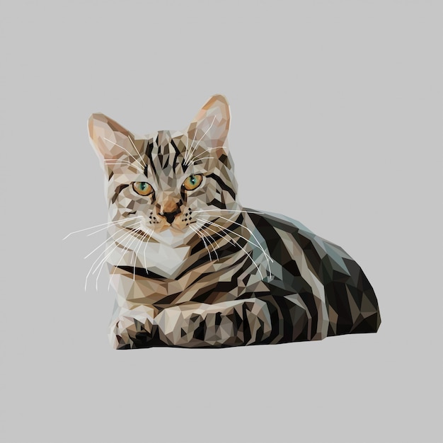 Gato de Arte Low Poly