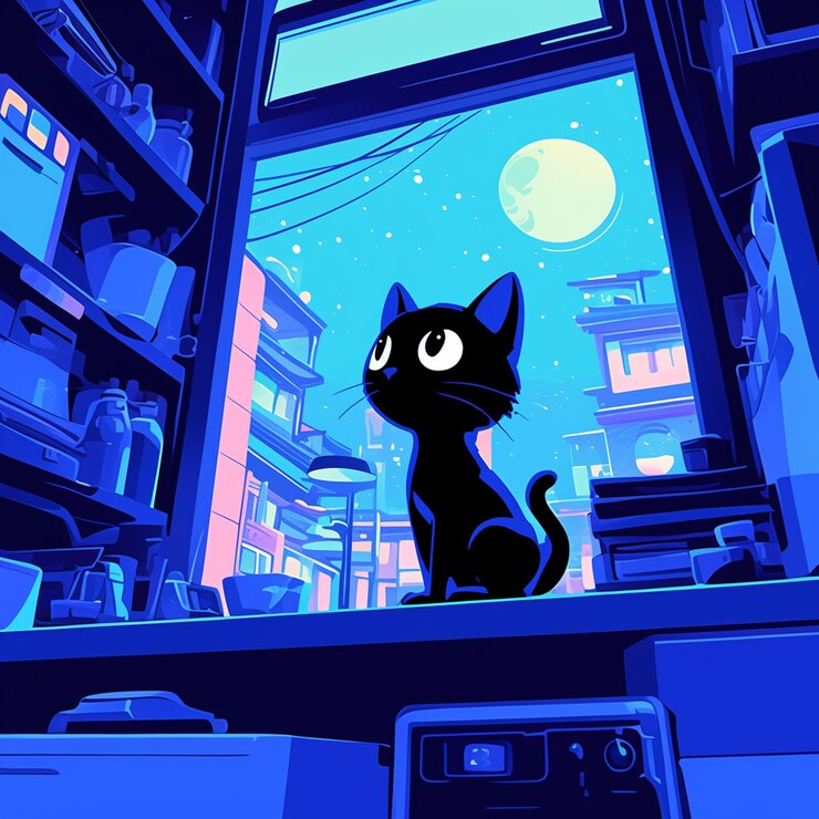 Vetor gato de bombaim explorando um novo quarto
