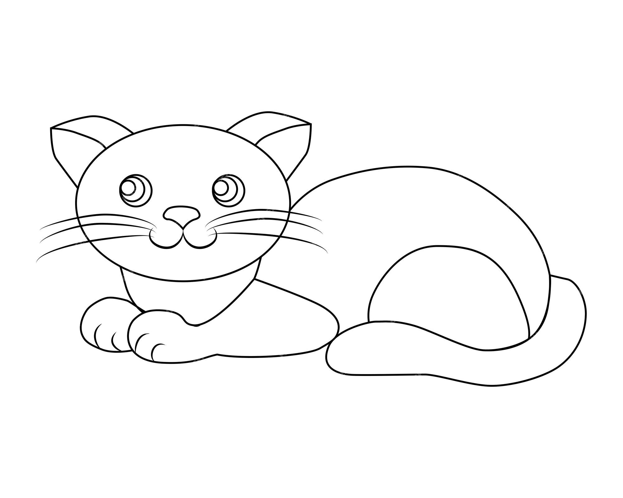 desenho para colorir de gatos e bebês 2032005 Vetor no Vecteezy