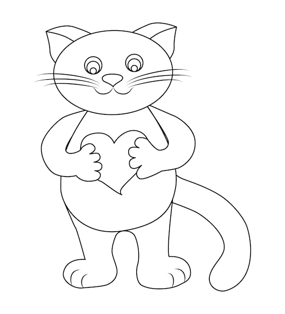 desenho para colorir de gatos e bebês 2032005 Vetor no Vecteezy