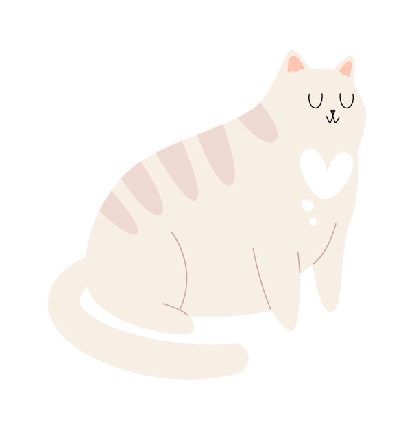 Gato de estimação sentado