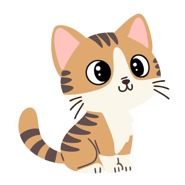 Gato em estilo plano