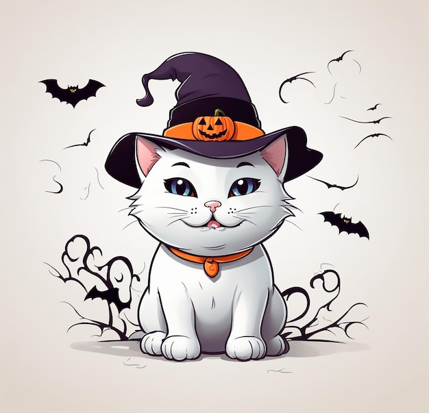 Design PNG E SVG De Desenhos Animados Bonitos Do Kawaii Do Gato De  Halloween Para Camisetas