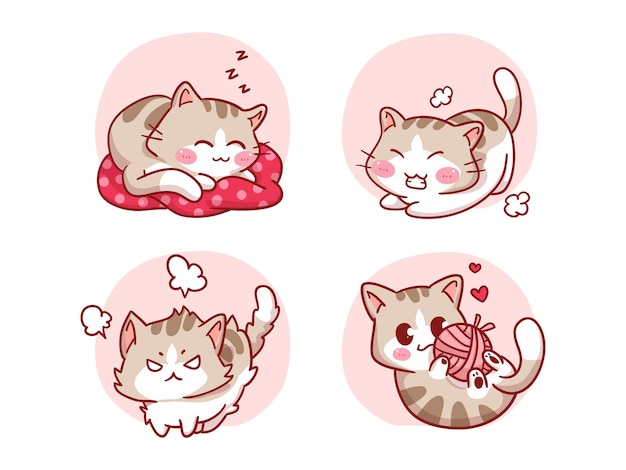 Como Desenhar Gatinho Kawaii Dormindo 🐾, I Love Cats, How to Draw