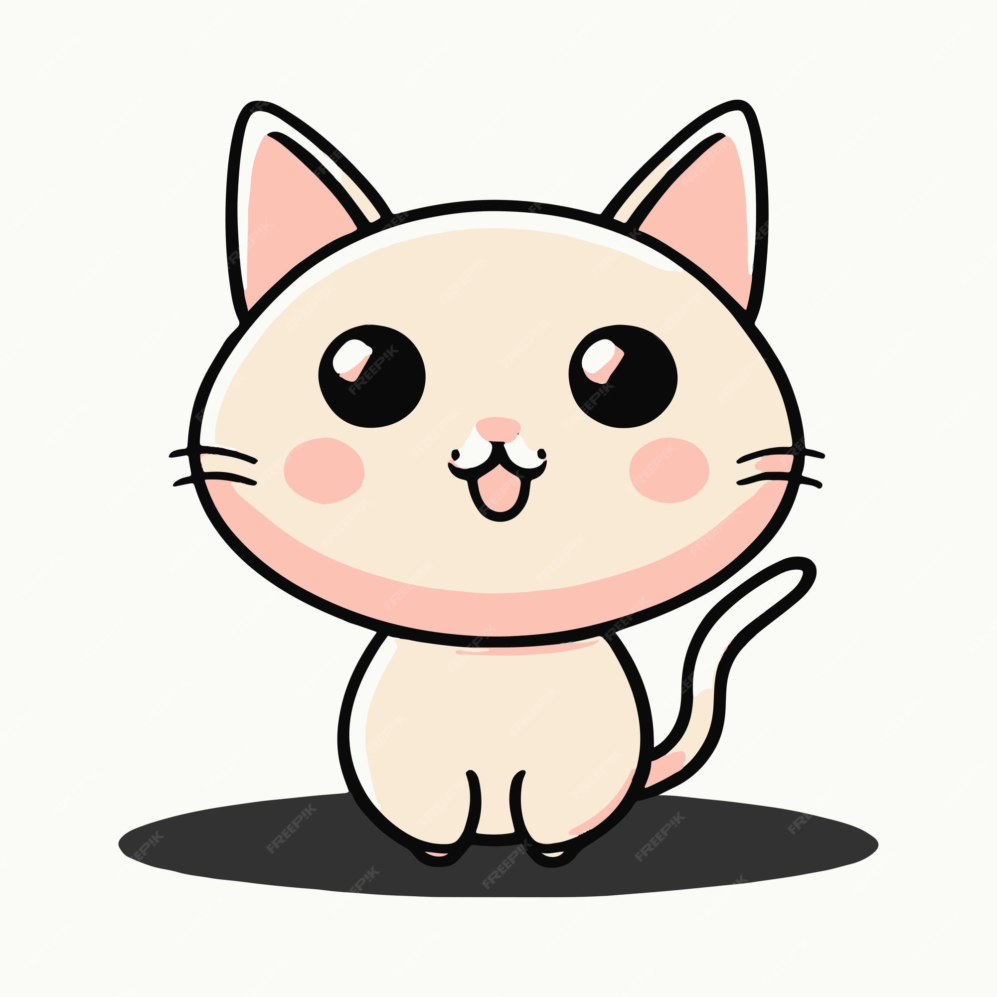 Padrão Uniforme De Gatos Bonitos No Estilo Kawaii Anime Isolado Em Um Fundo  Branco Ilustração do Vetor - Ilustração de gato, gatinho: 231816064