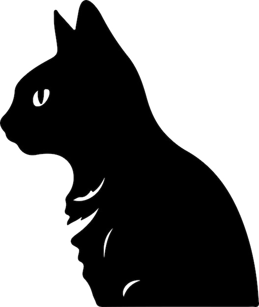 Vetor gato levkoy ucraniano silhueta preta com fundo transparente