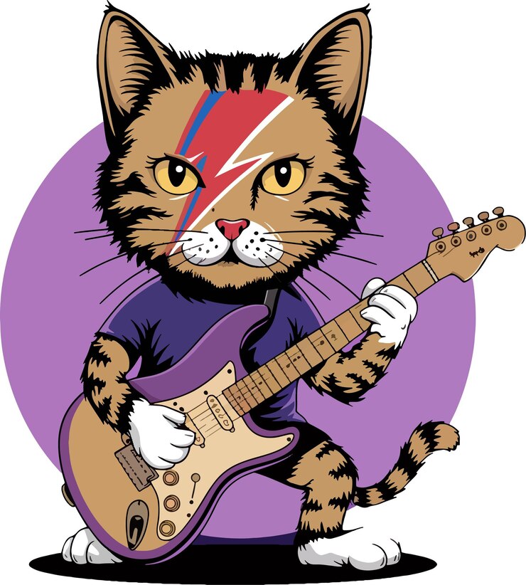 Vetor gato sentado no chão ilustração de aparência muito bonita