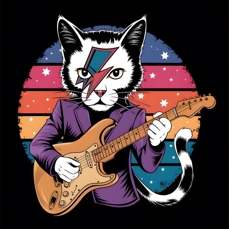 Vetor gato sentado no chão ilustração de aparência muito bonita