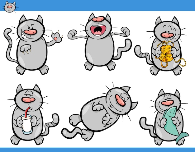 Gatos criam ilustração dos desenhos animados