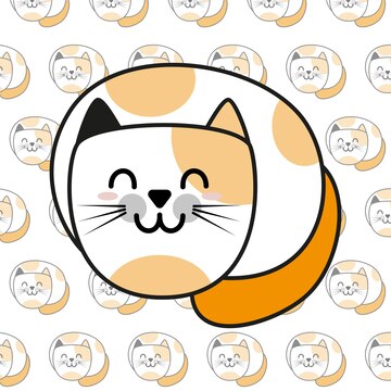 Padrão Uniforme De Gatos Bonitos No Estilo Kawaii Anime Isolado Em Um Fundo  Branco Ilustração do Vetor - Ilustração de gato, gatinho: 231816064