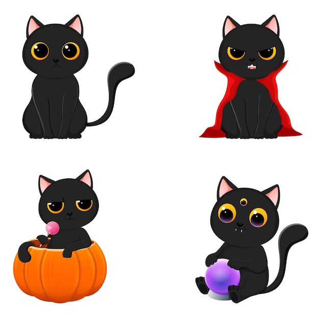 Jogo Da Sombra Com Gato Preto Ilustração do Vetor - Ilustração de  halloween, gatos: 101004711