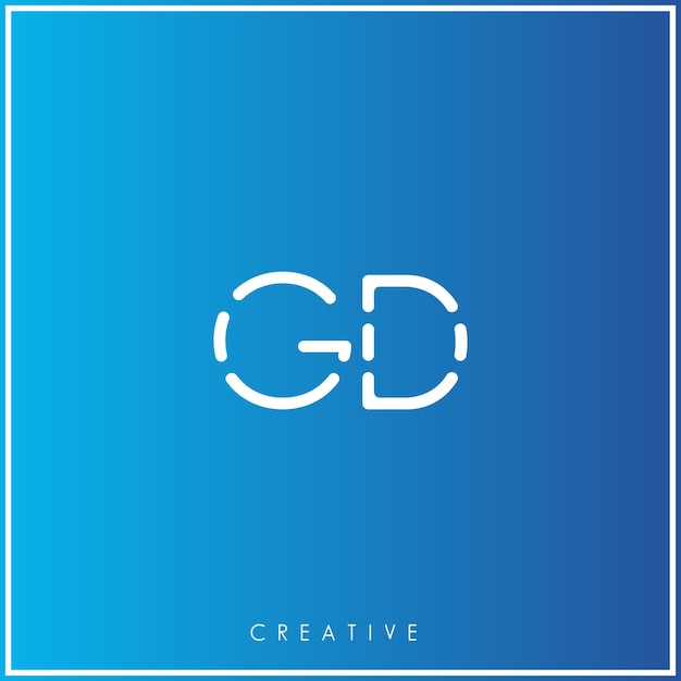 Gd premium vector último design de logotipo logotipo criativo ilustração vetorial letras logotipo logotipo criativo