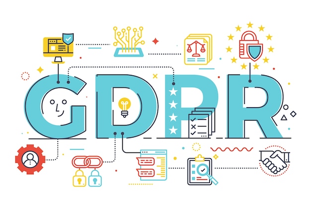 Vetor gdpr (regulamento geral de proteção de dados)