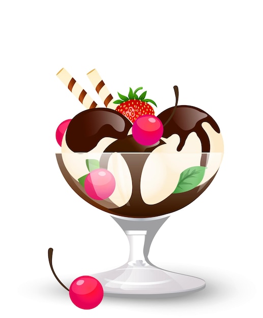 Gelado em fundo branco Ilustração vetorial