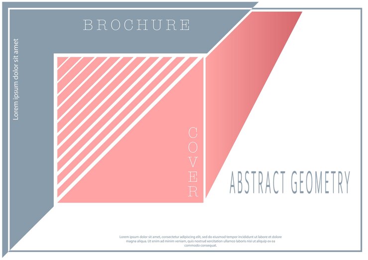 Vetor geometria abstrata layout do banner ou pôster do folheto de design de capa a ideia de design de interiores de design corporativo e criatividade decorativa