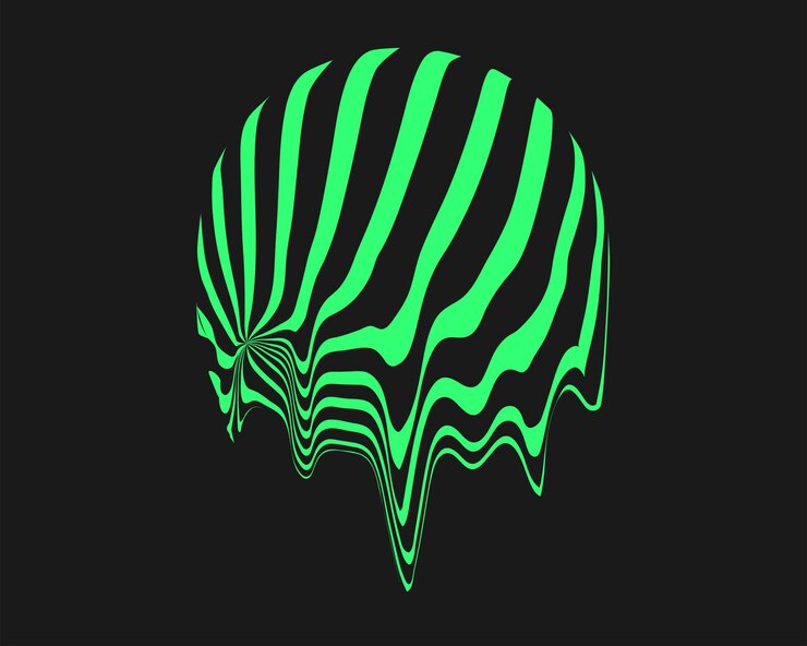 Geometria cibernética elemento y2k forma Cyberpunk estilo isolado em fundo preto