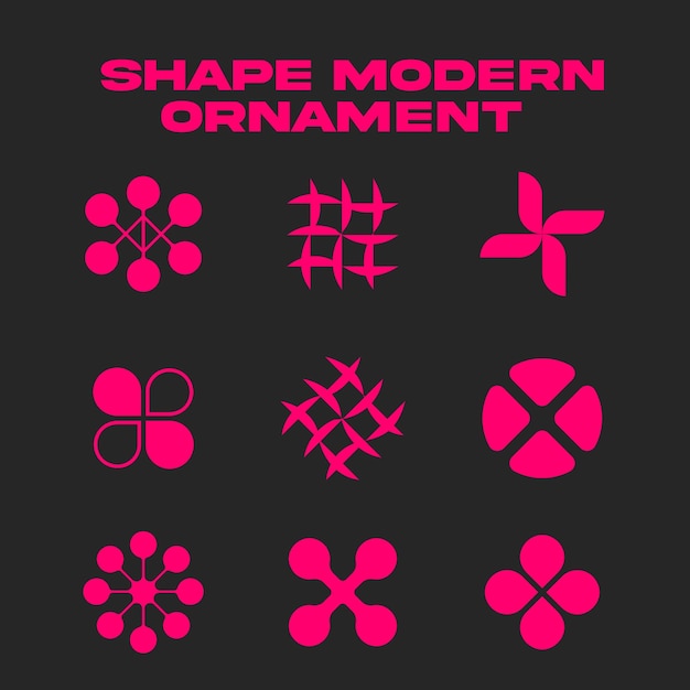 Geometria de estilo y2k de forma moderna