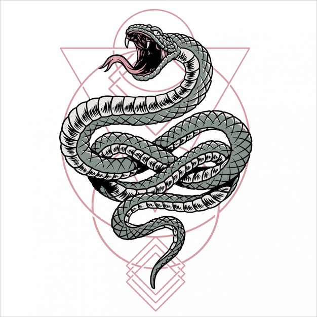 Vetor geometria espiritual da serpente