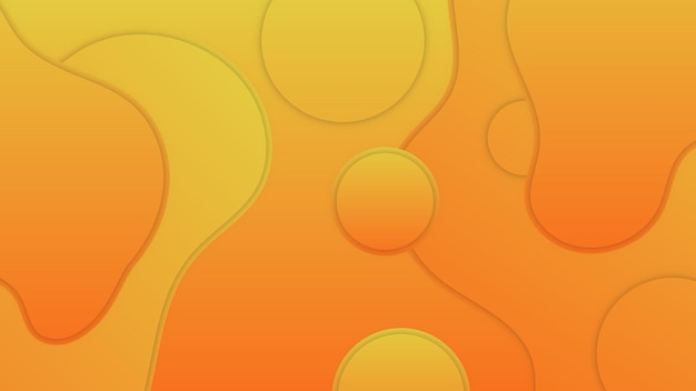 Geométrico laranja fluido dinâmico com fundo gradiente colorido