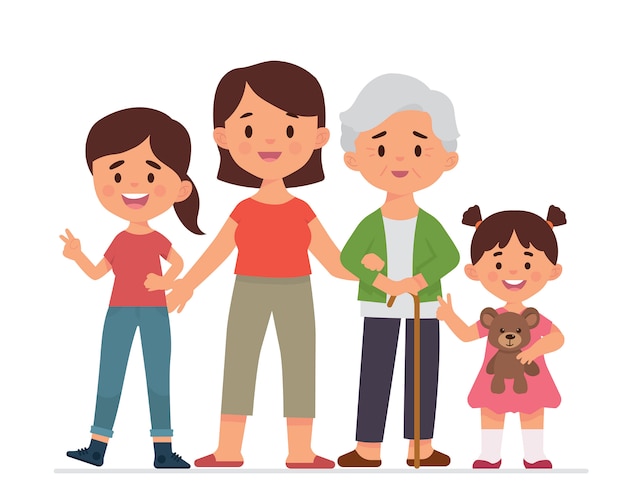 geração da família das mulheres